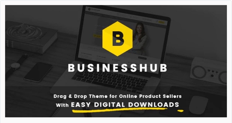 Business Hub Responsive WordPress Theme For Online